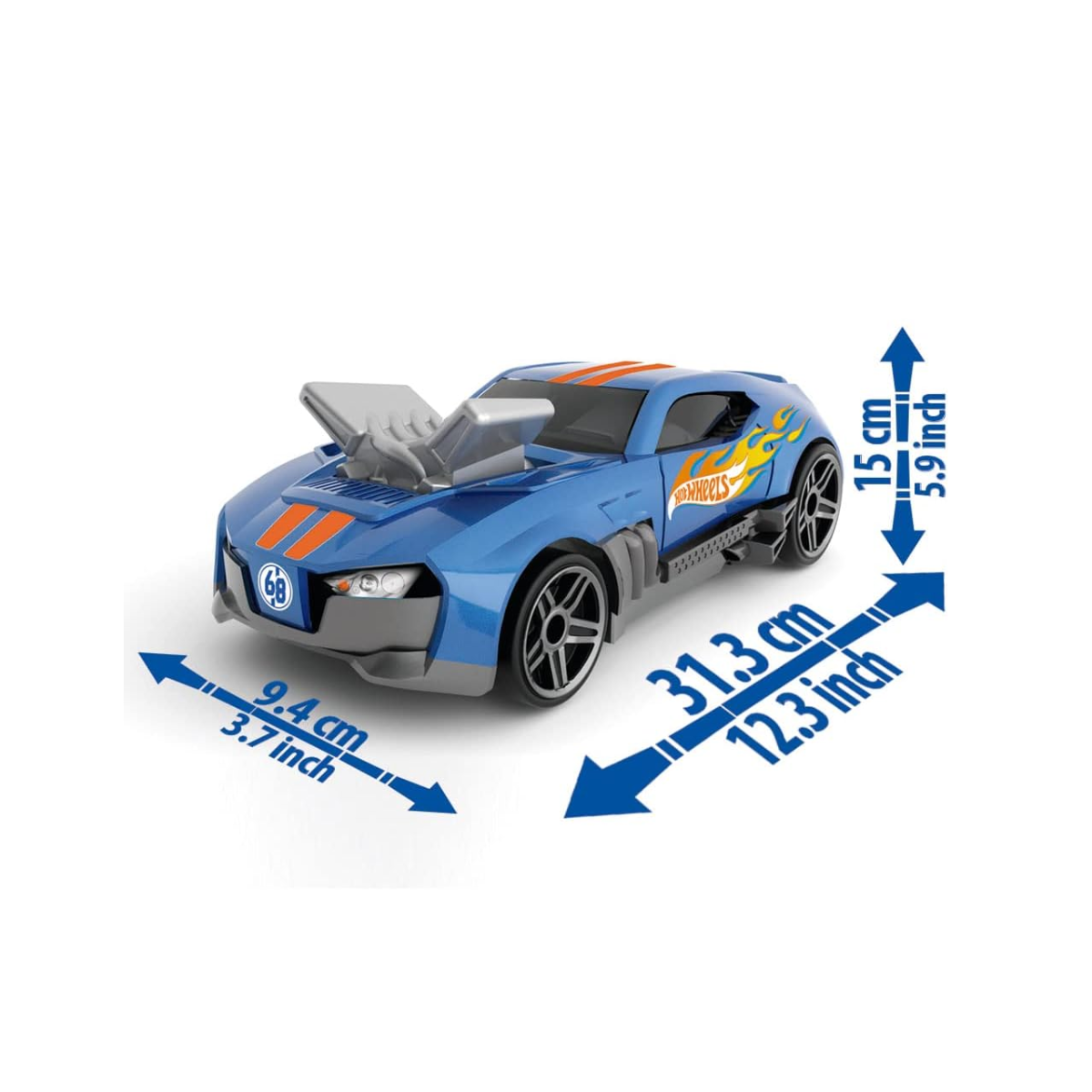 Set 2en1 Auto Guardacoches Azul Hwcc15 Hot Wheels