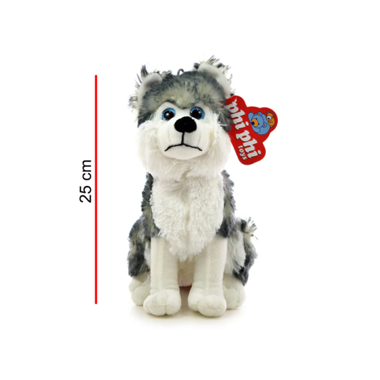 Peluche Perro Siberiano Sentado Soft 25 cm Phi Phi Toys
