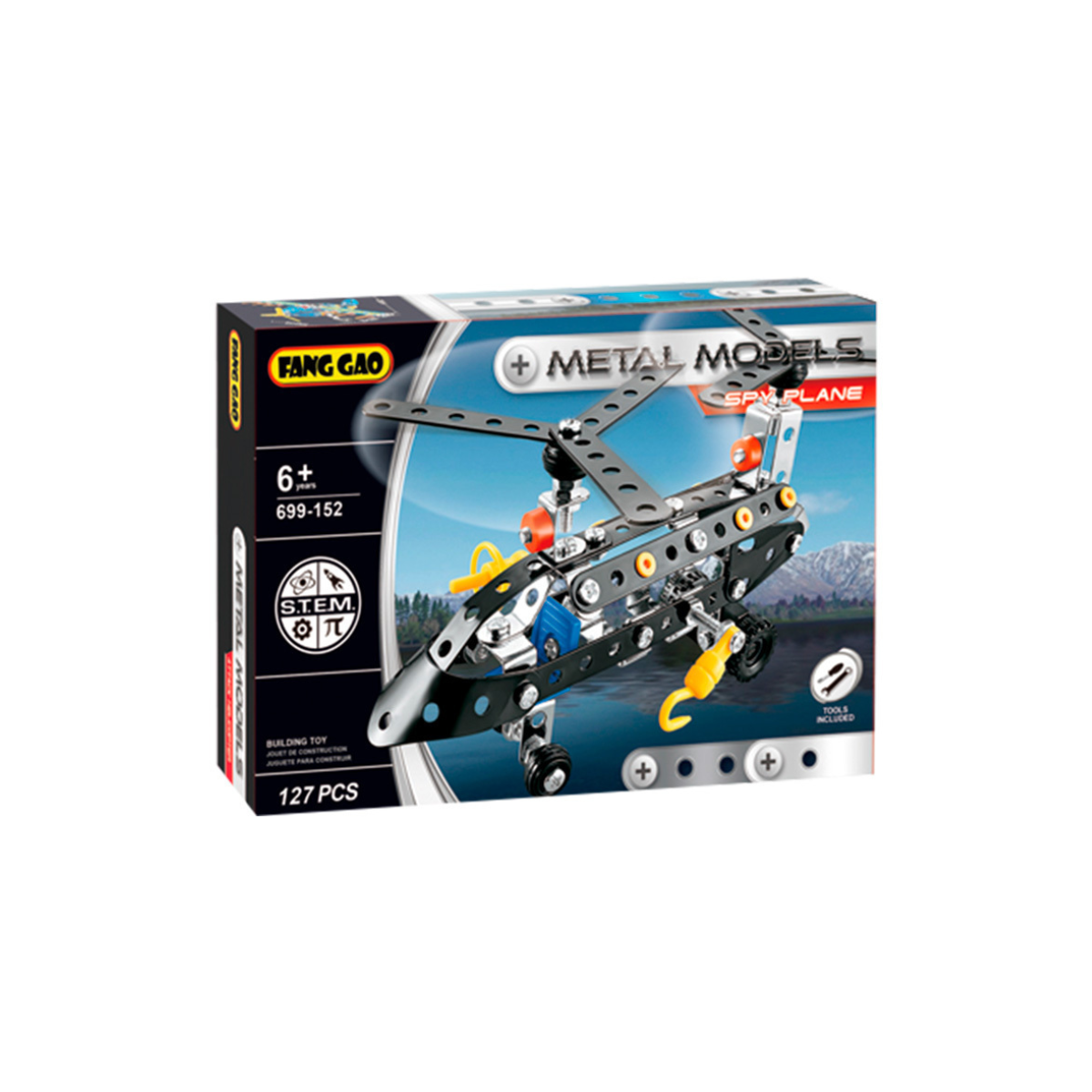 Vehículo Helicóptero Para Armar 127 Piezas Isakito