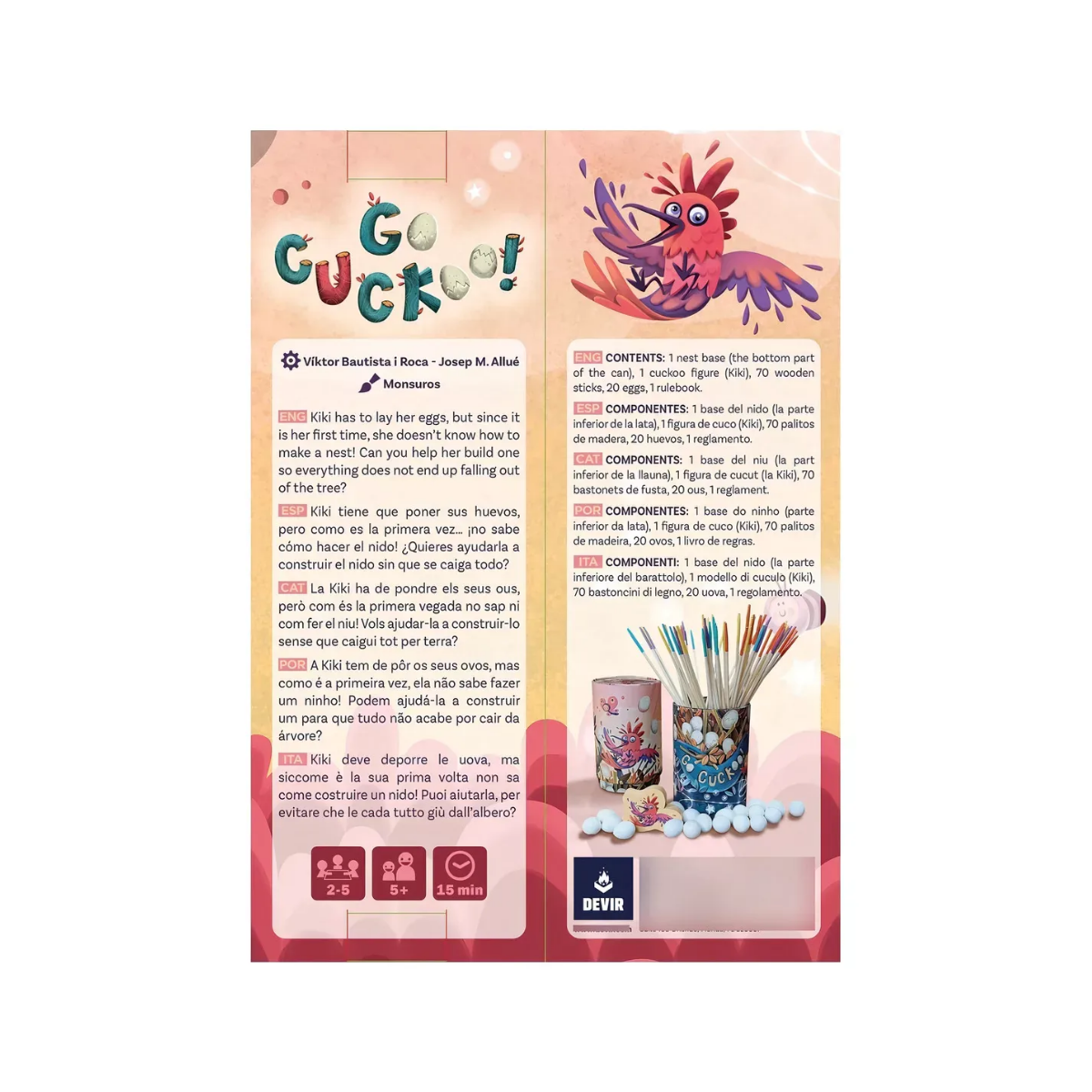 Juego de Mesa GO CUCKOO! Devir