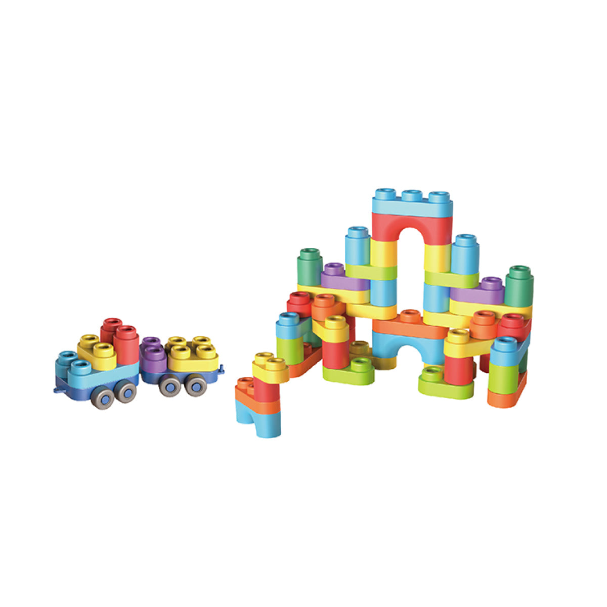 Juego De Bloques Soft 65 Piezas Phi Phi Toys