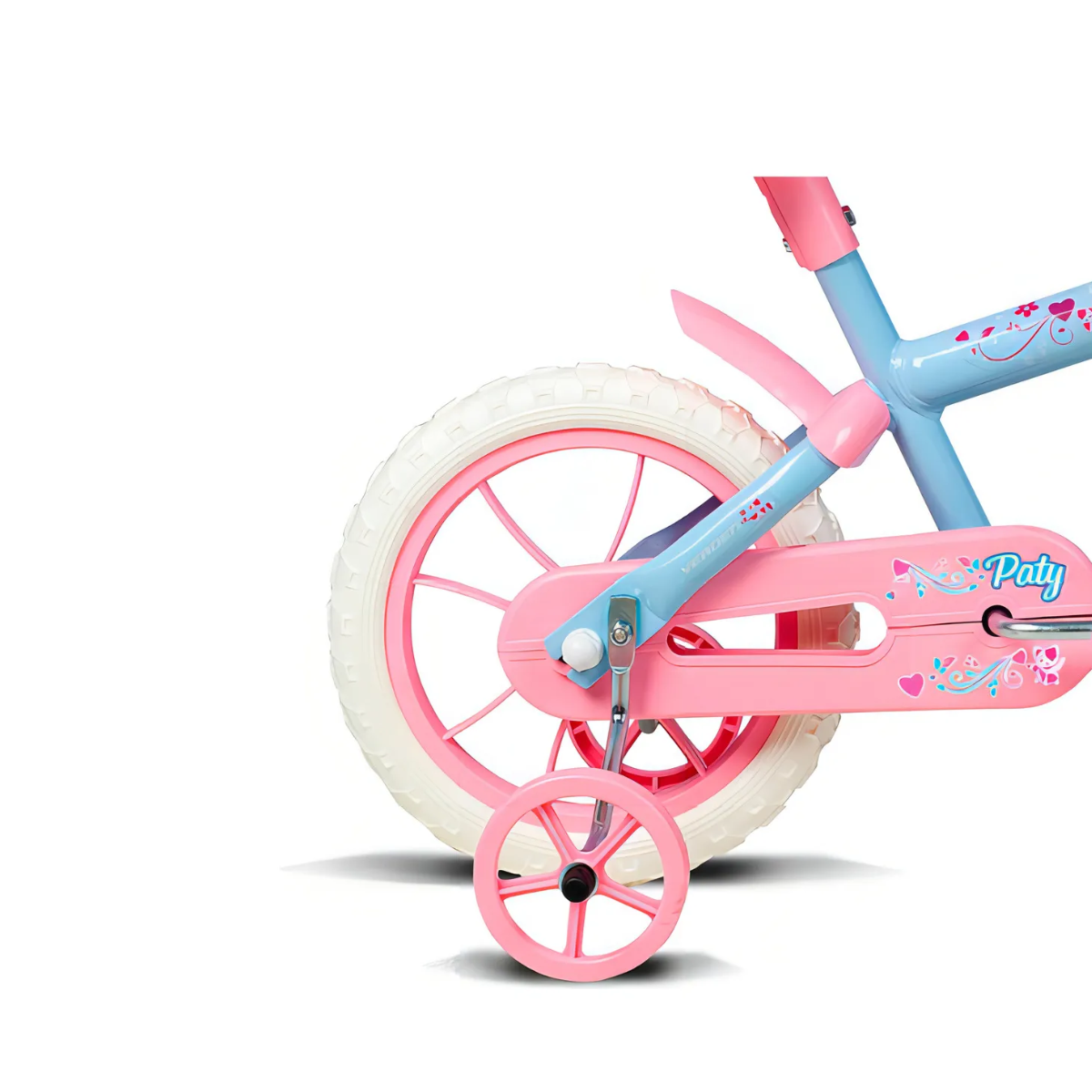 Bicicleta Infantil Rosa y Celeste de Montaña Rodado 12 con Rueditas