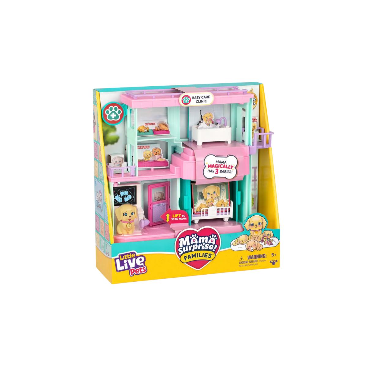 Little Live Pets Mama Surprise Families Baby Care Clinic - Clínica de Cachorros