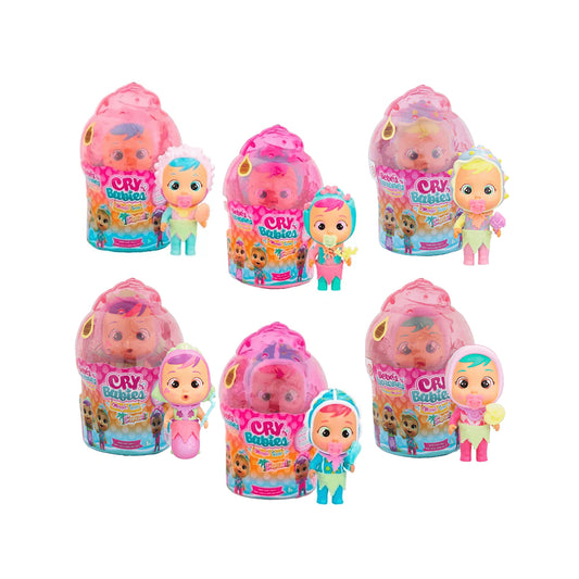 Muñeca Cry Babies Playset 13cm Tropical Shiny Shells Shelly