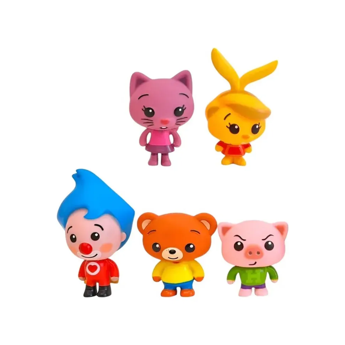 Set de 5 Figuras Coleccionables Plim Plim y sus Amigos