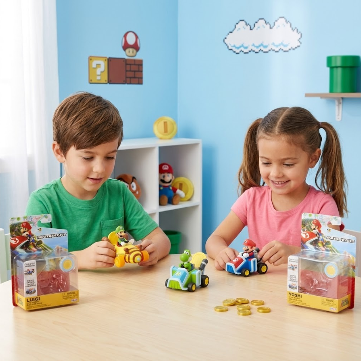 Vehículo Mario Kart Pull Back 6 cm Surtido