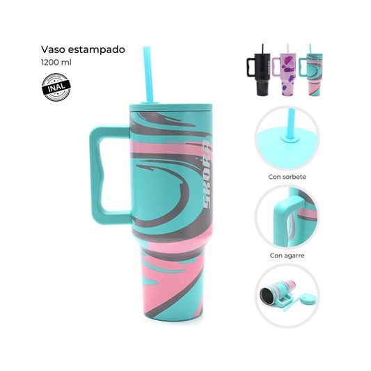 Vaso Térmico Skora Estampado 1200 ml con Sorbete