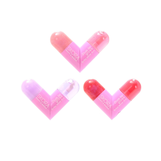 Brillo Labial Corazón Dúo Skora Beauty