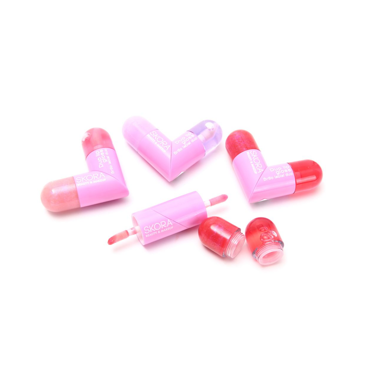 Brillo Labial Corazón Dúo Skora Beauty