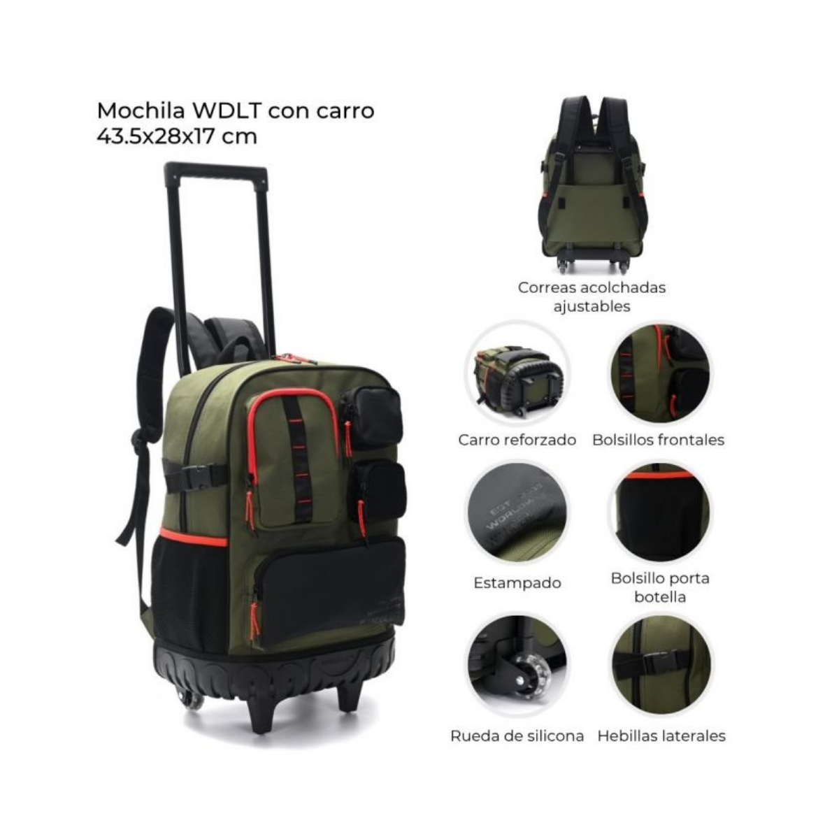 Mochila WDLT Urban con Carro 17.5”