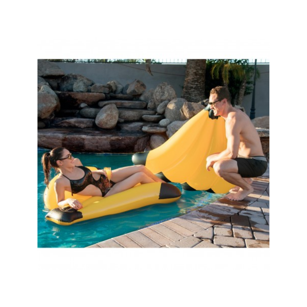 Flotador Inflable Gigante Racimo de Bananas 139x129 cm