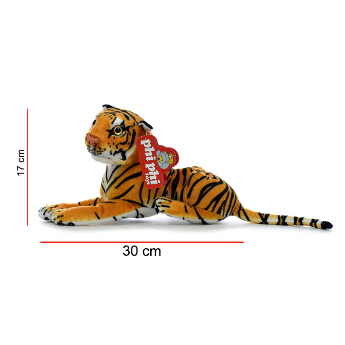 Peluche Tigre Echado Soft 30 cm Phi Phi Toys