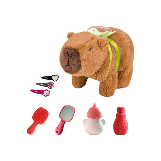 Peluche Capybara Fashion Mascota Con Movimiento Más Accesorios