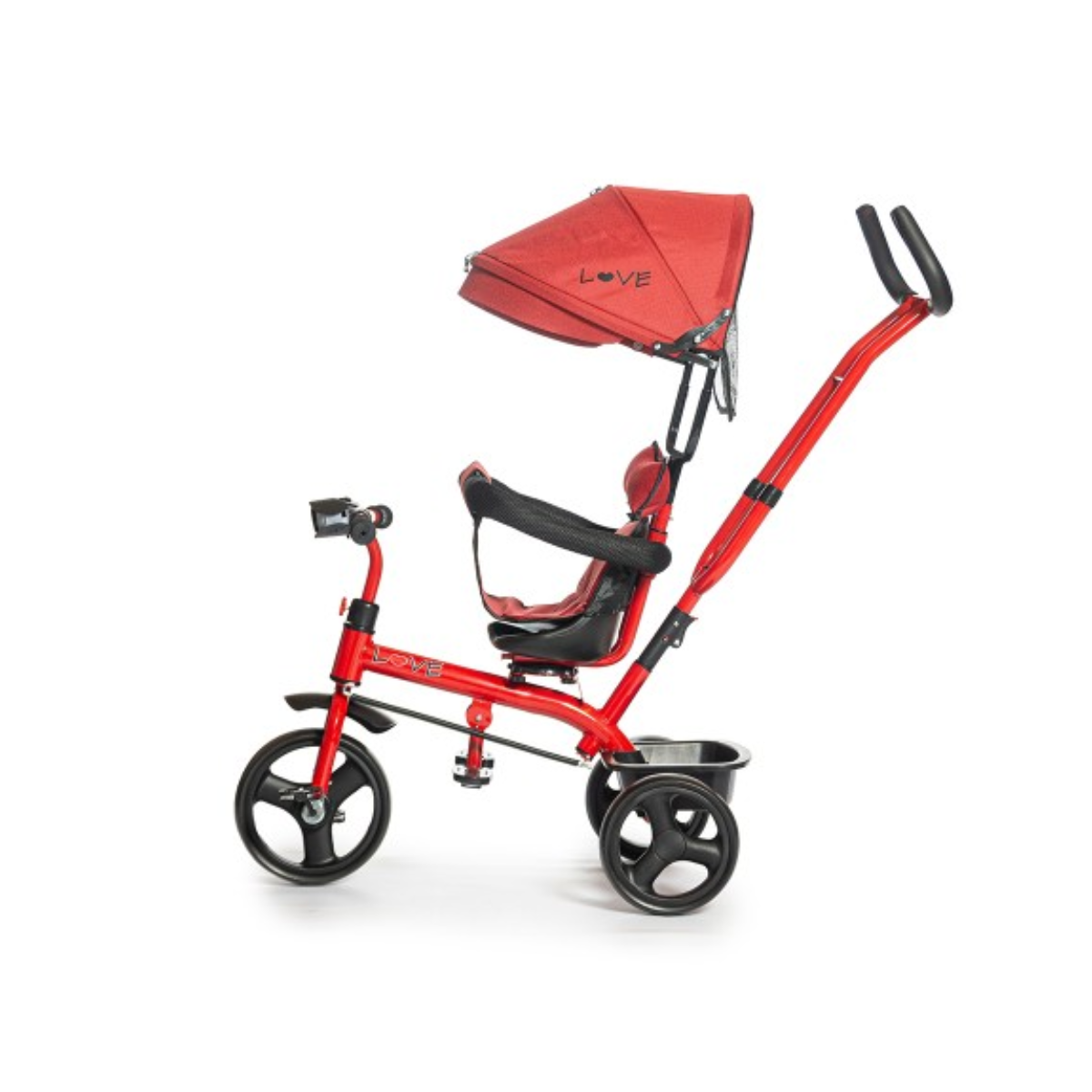 Triciclo Giro 360° Rojo Con Música Y Luz Love Baby First
