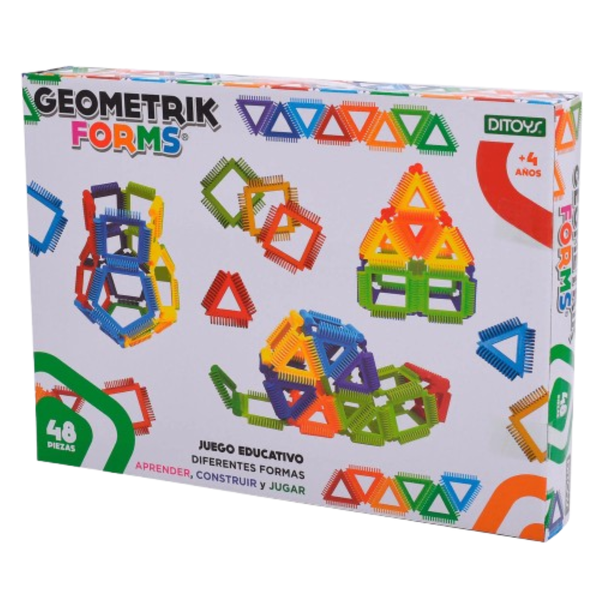 Juego De Construcción Geometrik Forms 48 piezas Ditoys