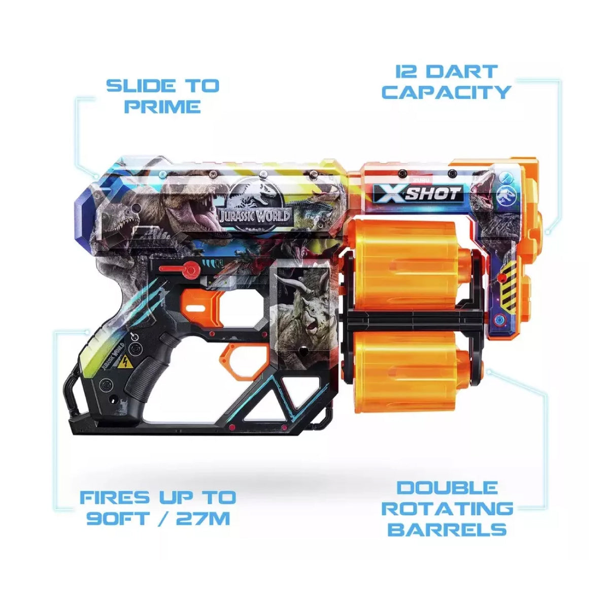 Pistola Juguete X-shot Dread Skins Series Jurassic World