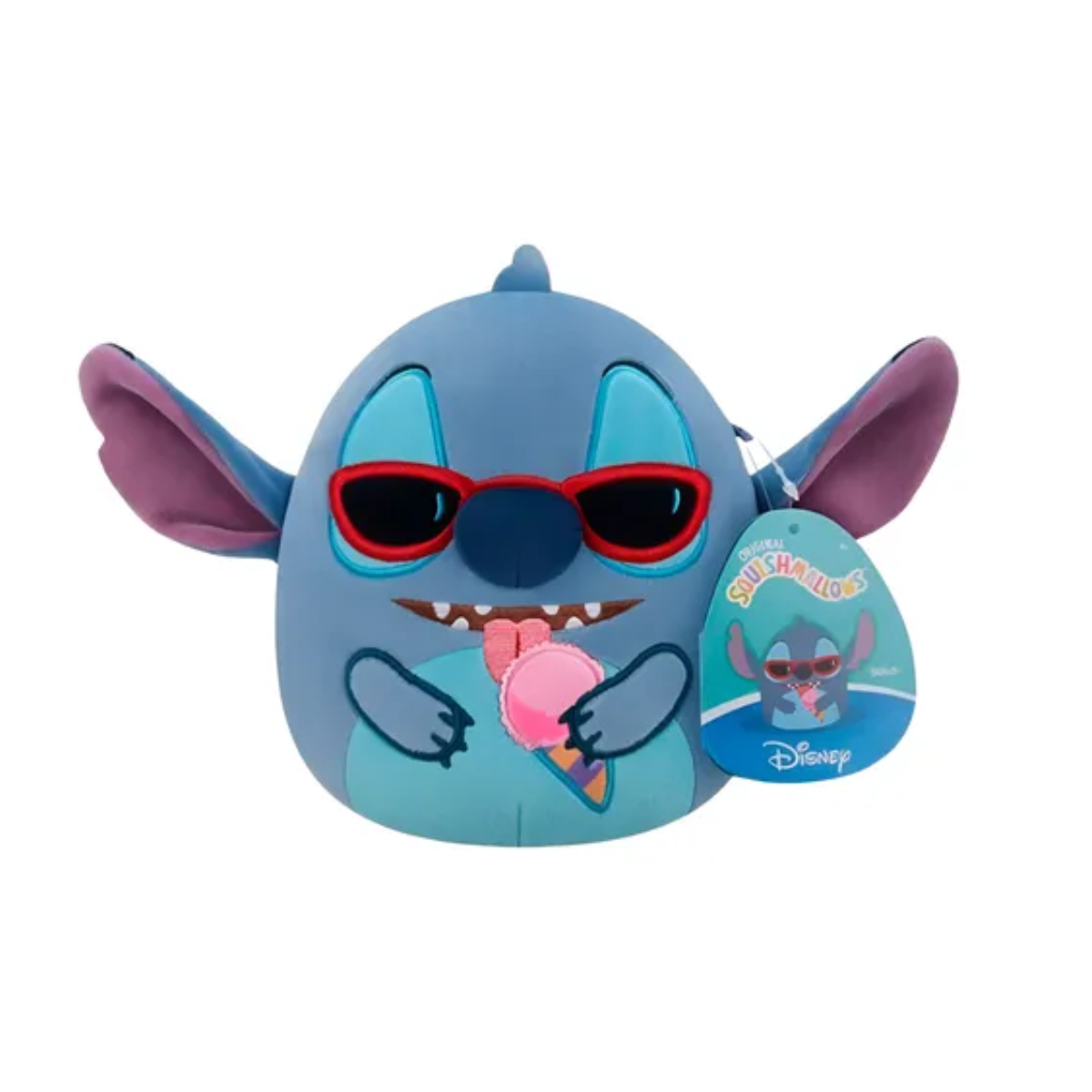 Peluche Squishmallows Stich Coleccionable. Hawai, Helado y Rana.