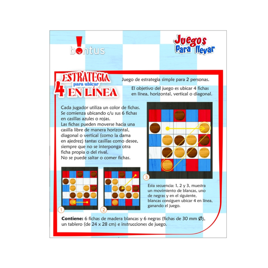 Juego de Mesa 4 En Linea Bontus
