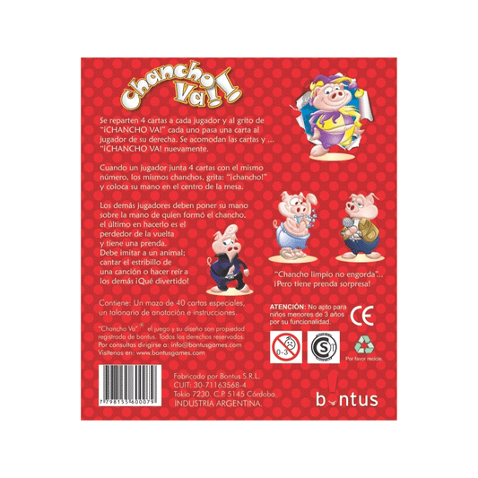 Juego de Cartas Chancho Va! Bontus