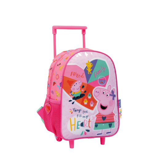 Mochila Peppa Pig Corazón con Carrito 12
