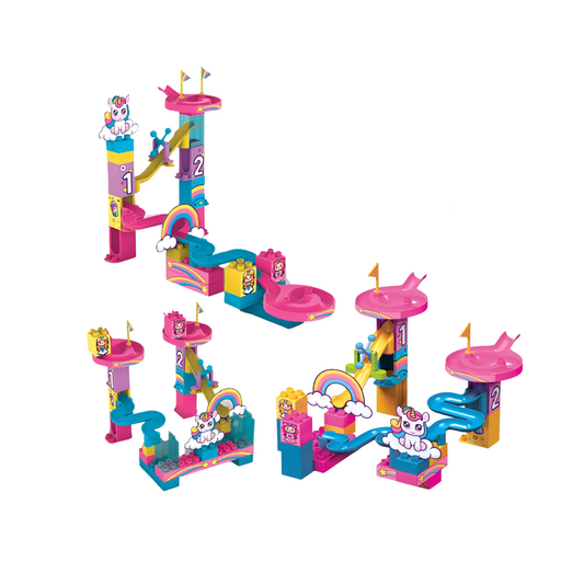 Laberinto De Bolitas Unicornio 35 Piezas Con Bloques Rasti