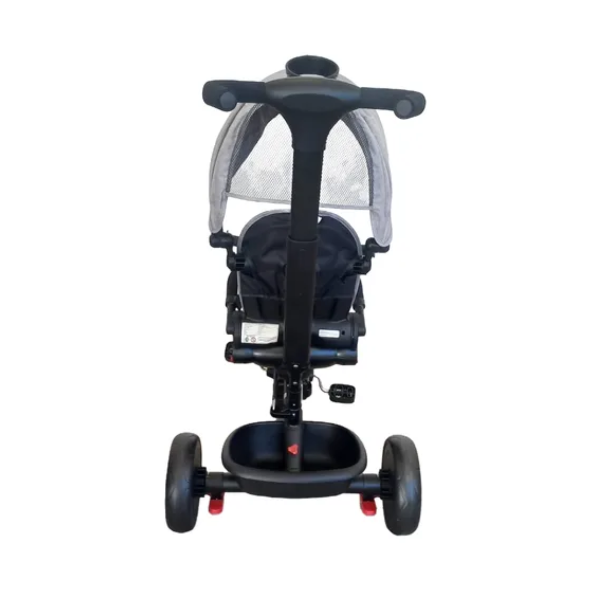 Triciclo con Capota 360º Rubber Wheel Gris
