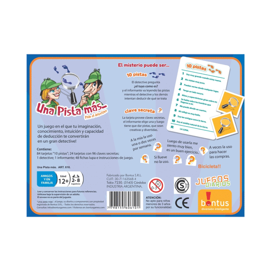 Juego de Cartas Una Pista Mas Bontus