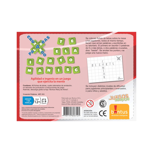 Juego de Mesa Cruzando Palabras Bontus