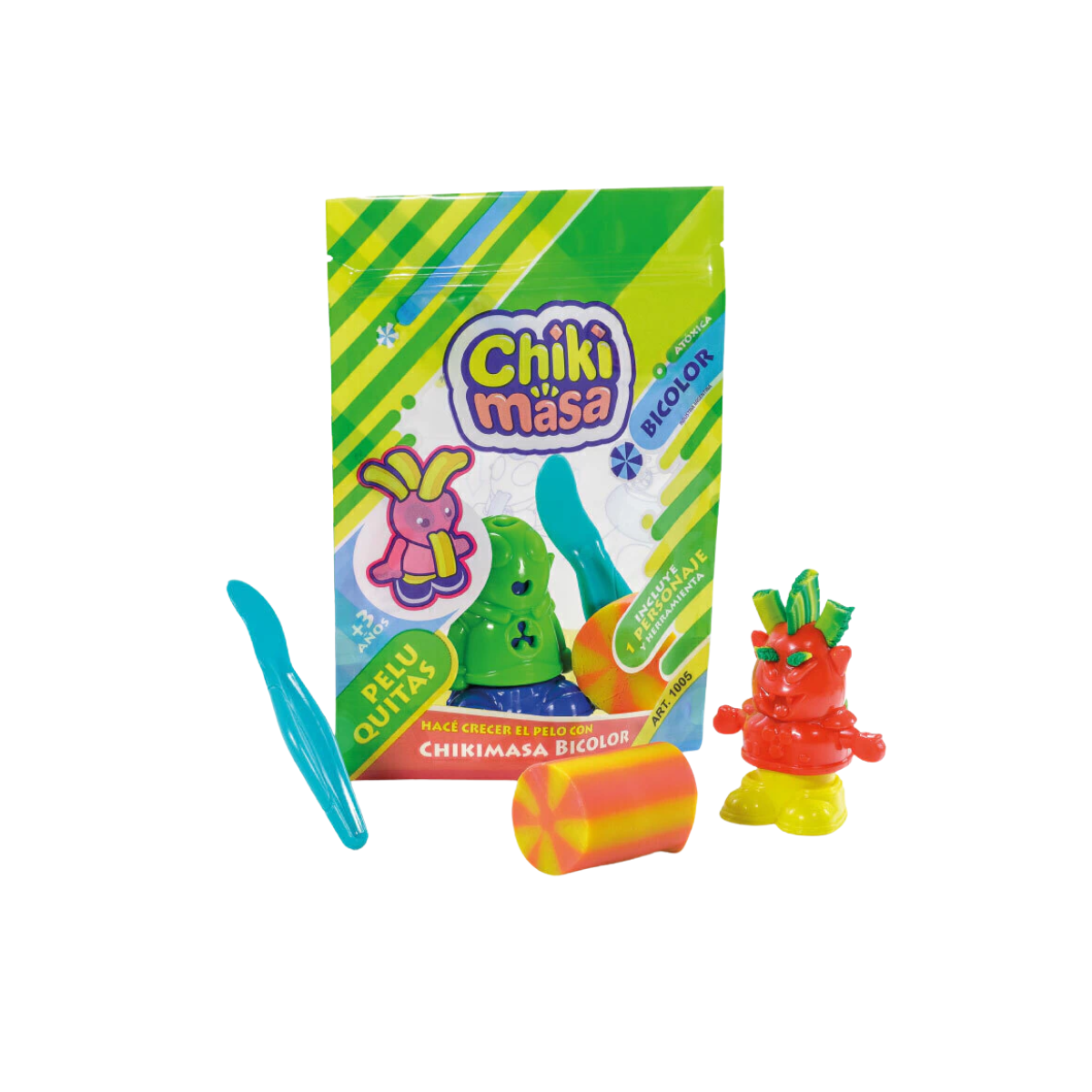 Juego De Masas Bolsita Mediana Con Muñequito Peluquitas Chikimasa