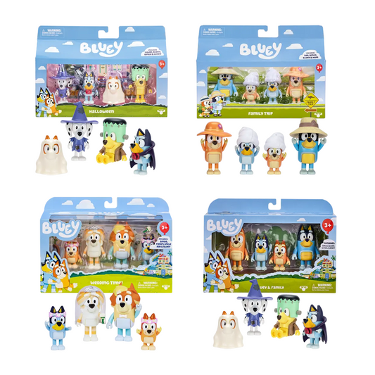 Bluey Pack de 4 Figuras Friends