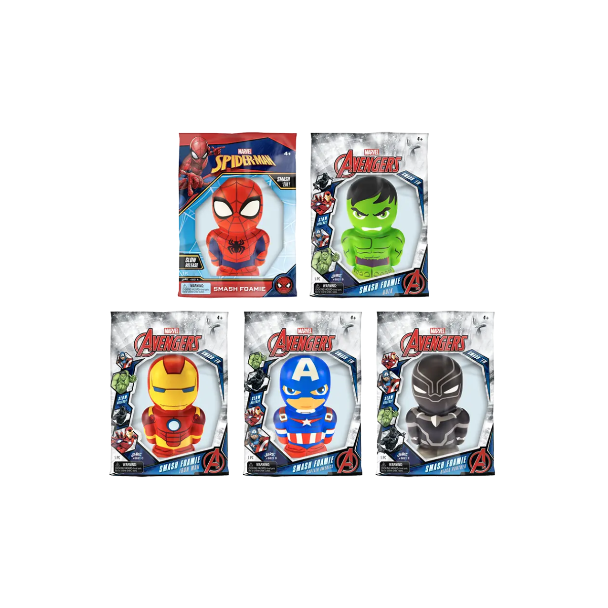 Juguete Smash Foamies Jaru-Marvel Avengers Action Heroes