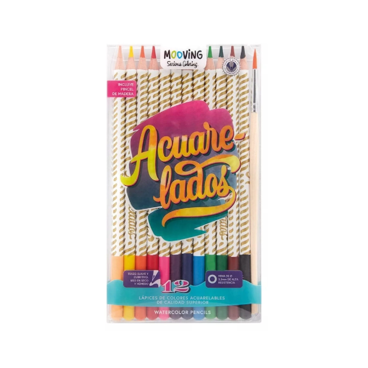 Lápices De Color Acuarelables Coloring 12 Unidades