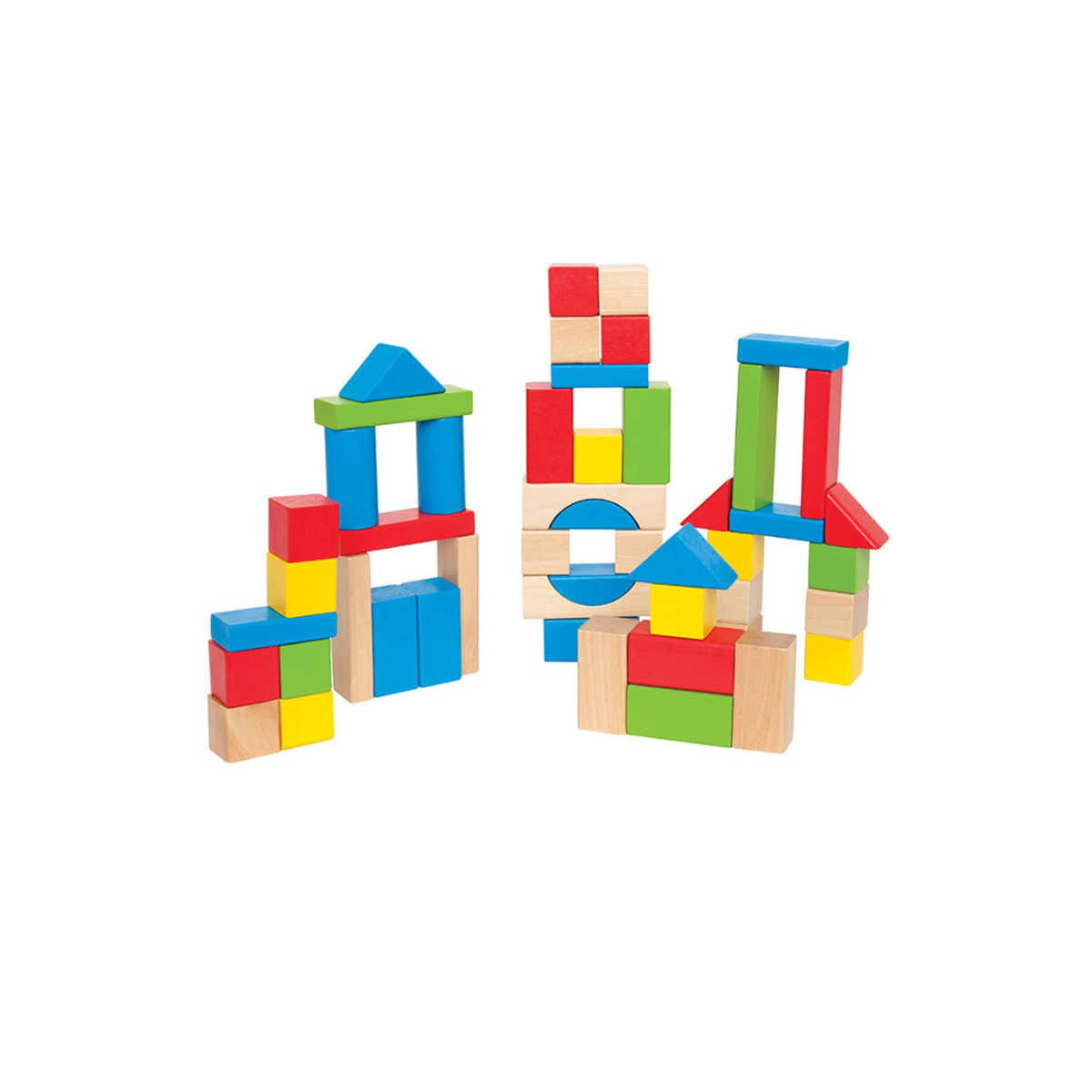 Bloques de Construcción de Madera de Juguete 50 Piezas Hape