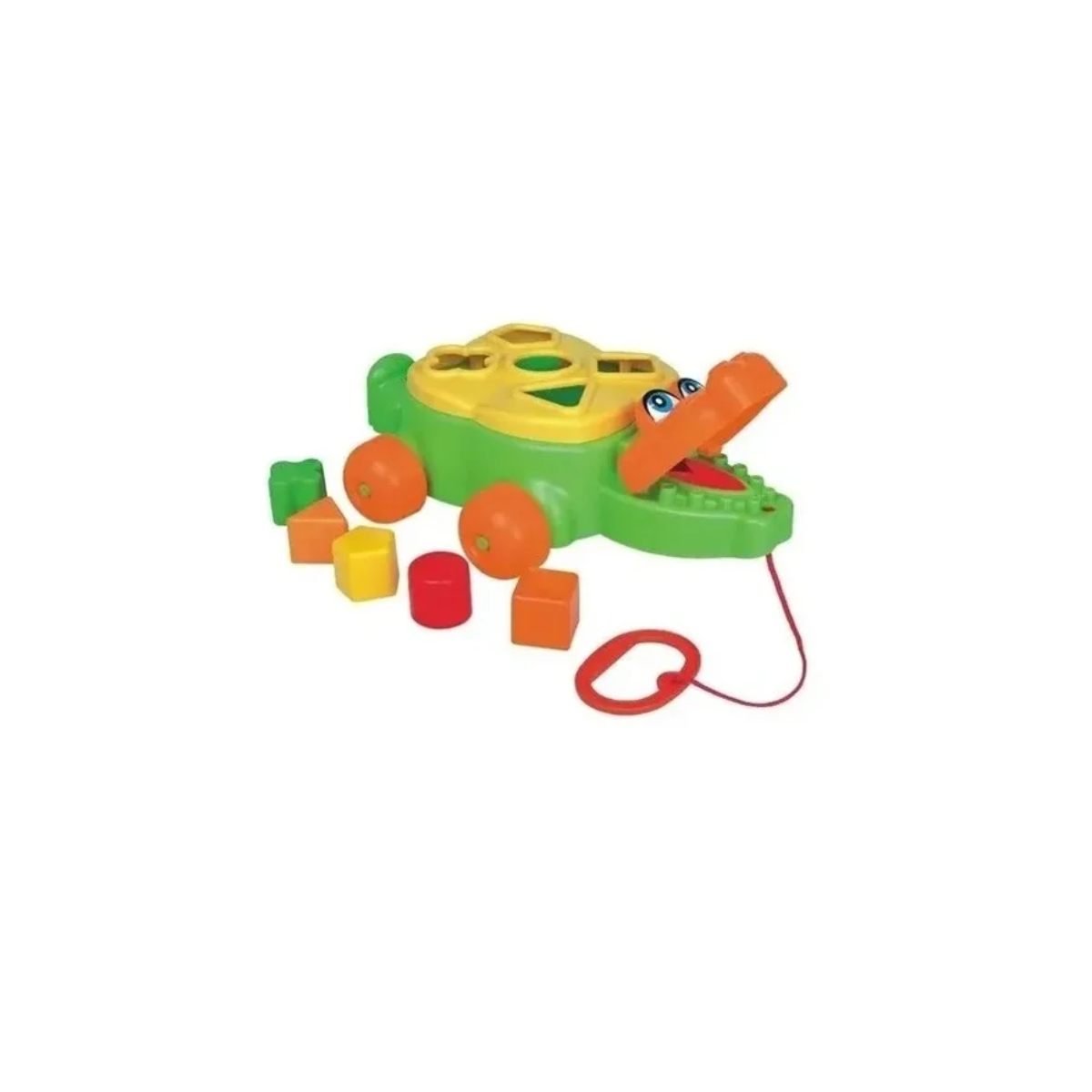 Juguete Didáctico Junior Cocodrilo para Arrastrar con Martillo y Bolitas