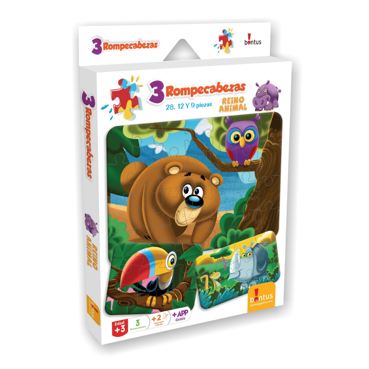 Rompecabezas Reino Animal Bontus