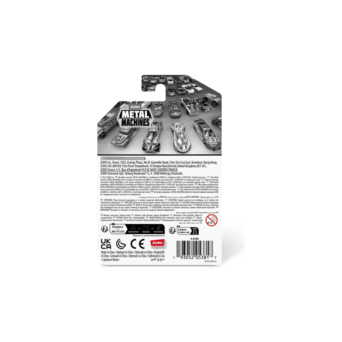 Metal Machines Die Cast (6708) - Pack Individual de Vehículo a Escala