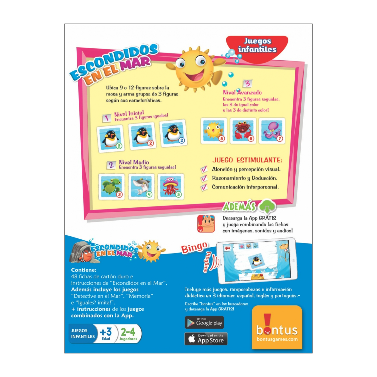 Juego de Mesa Escondidos En El Mar Bontus