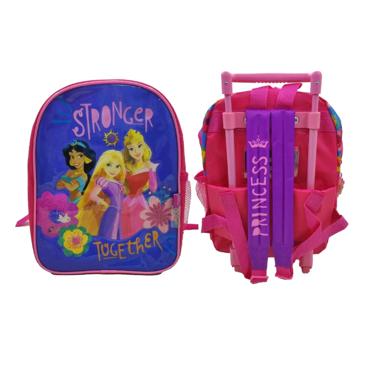 Mochila Escolar Princesas Stronger Together Con Rueditas