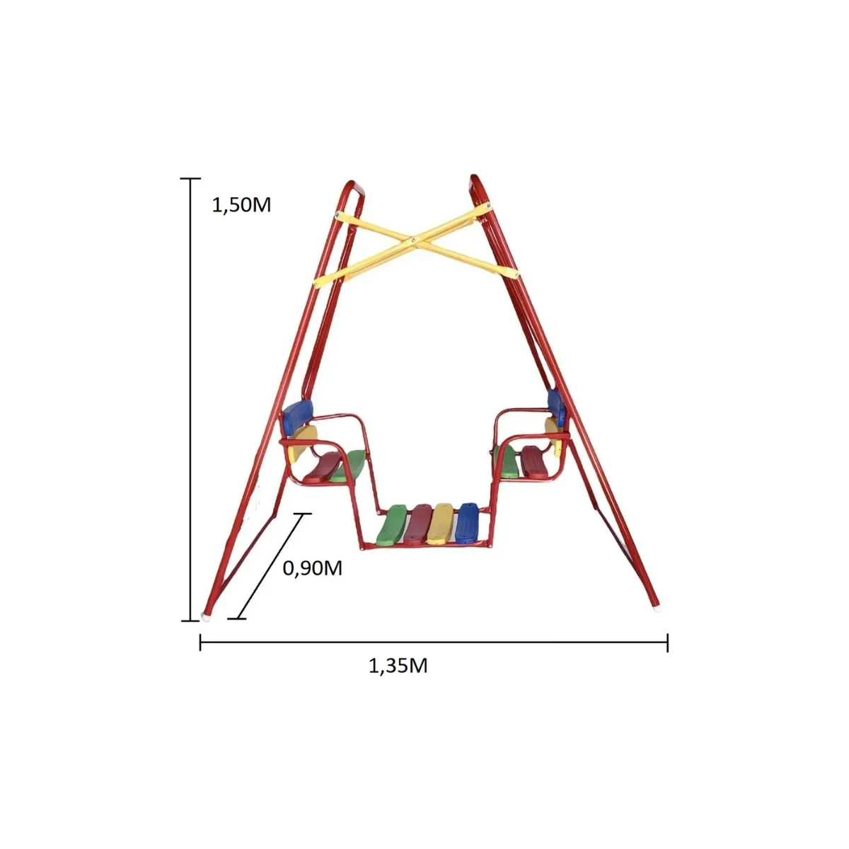 Hamaca Gemela Chica (1,40mts De Alto)