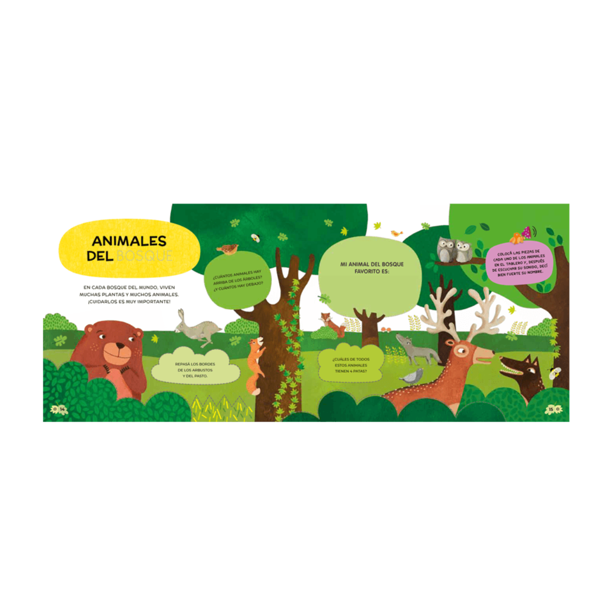 Libro Abremente Mini Sonoros: Animales del Bosque
