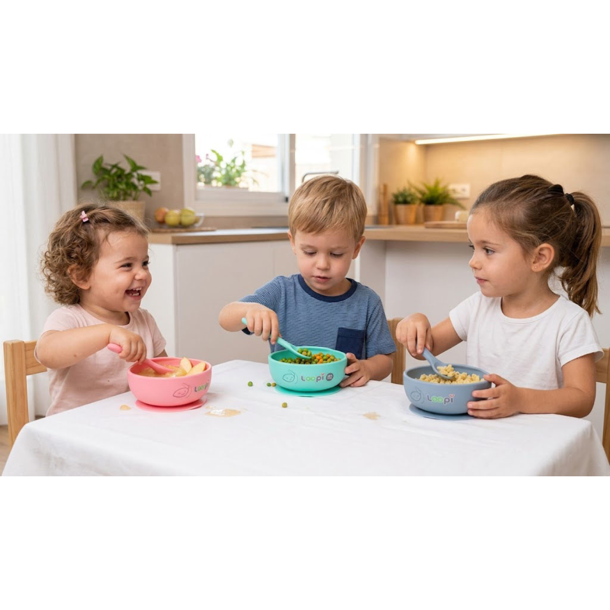 Bowl de Silicona con Sopapa y Cuchara Soft