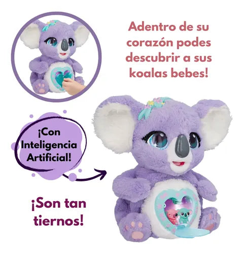 Peluche Koala Mama C/ Bebes Luz Sonido Interactivo Club Petz