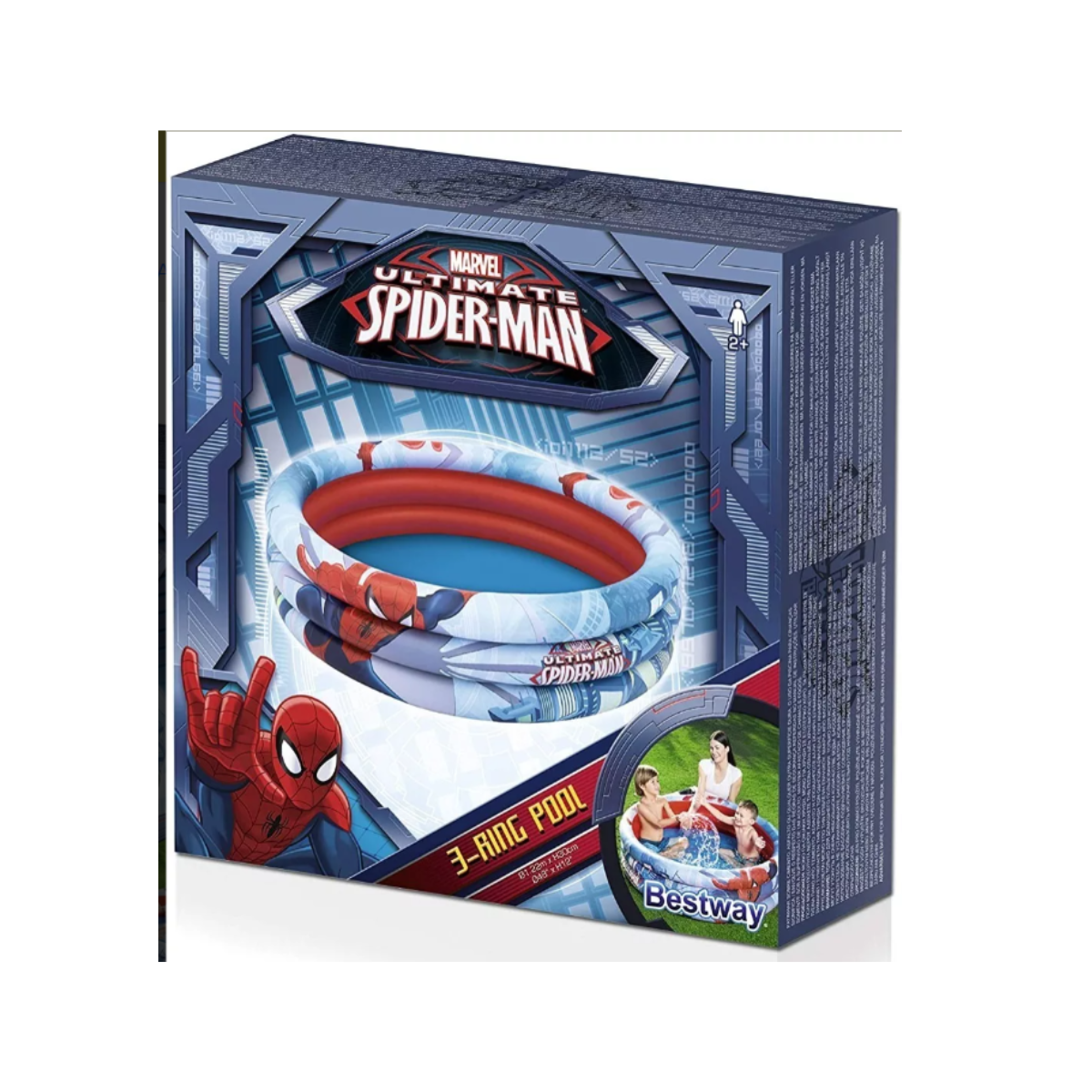 Pileta Inflable 3 Aros Spiderman