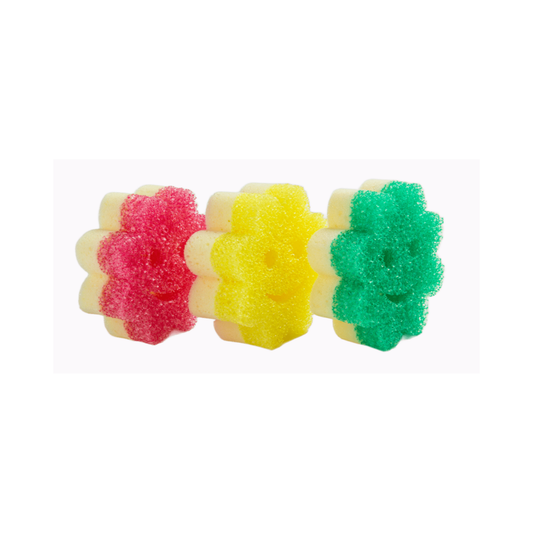 Esponjas Scrub Mommy Power Flower Edición Especial - Pack x3