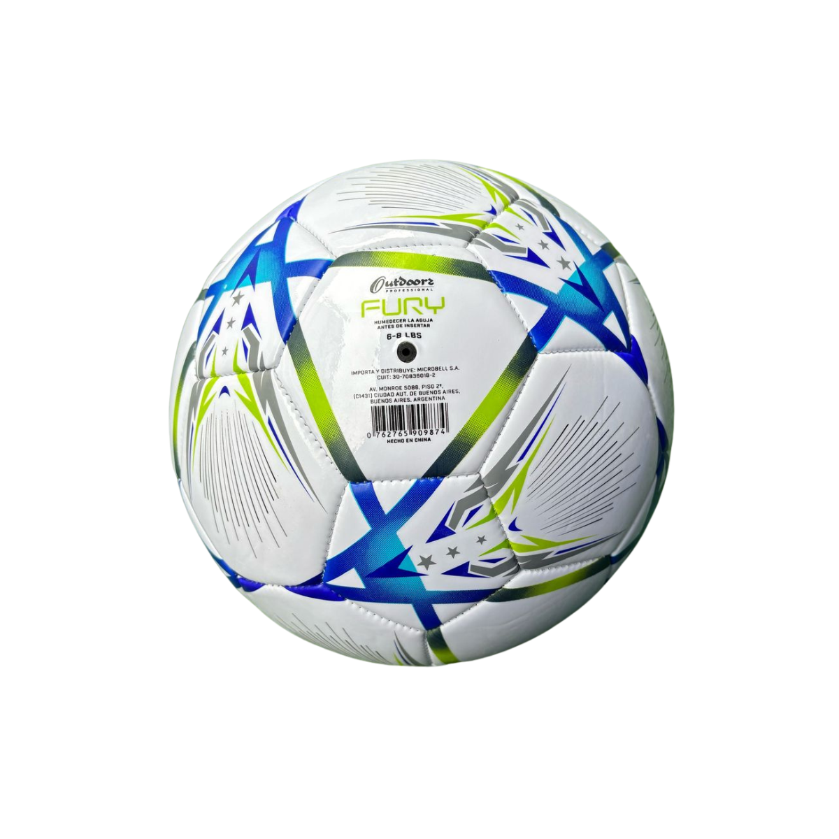 Pelota De Fútbol N°5 Verde Azul FURY Outdoors Professional