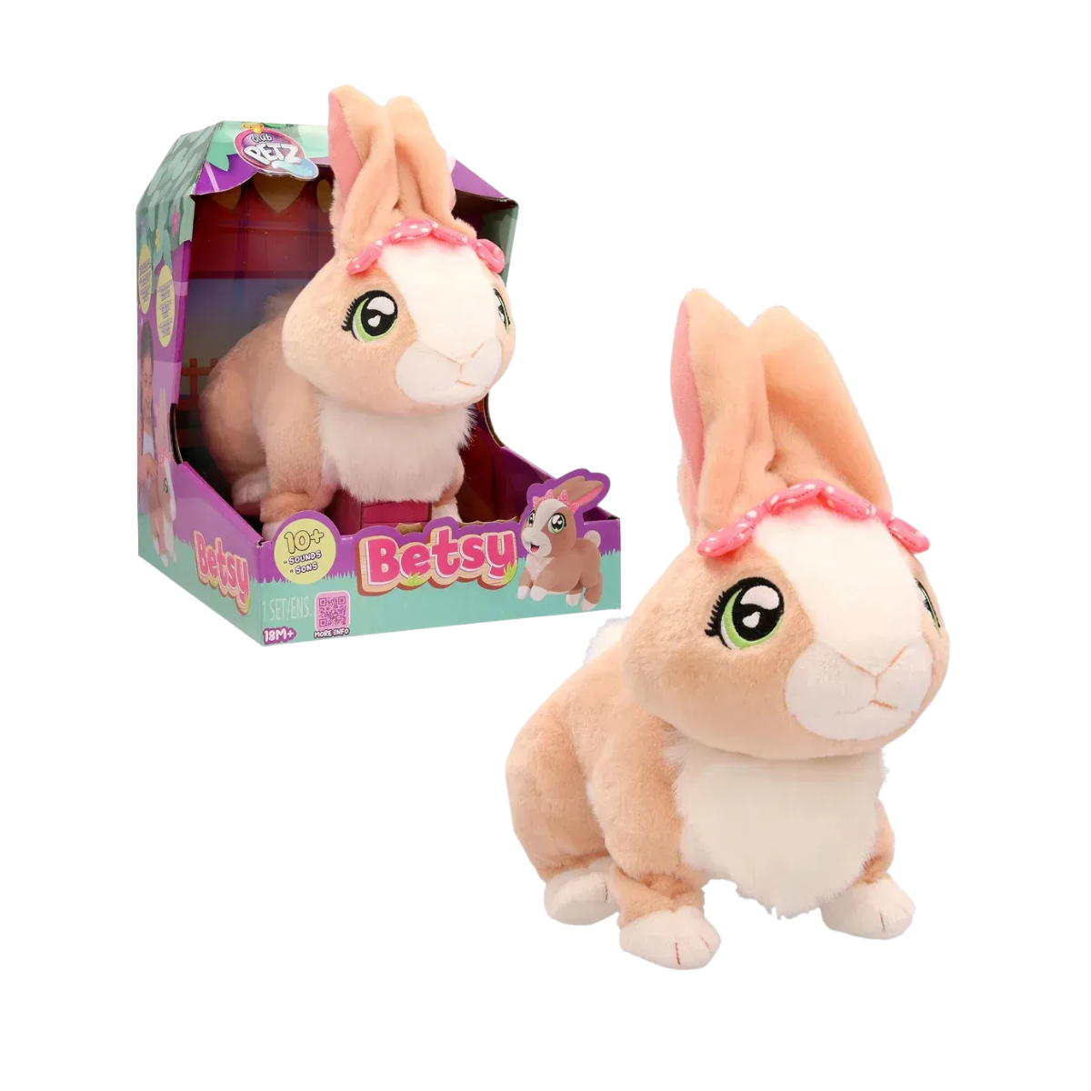 Peluche Interactivo Conejito Betsy Brown Club Petz