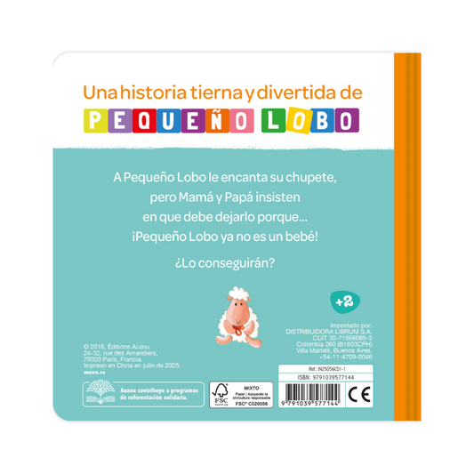 Libro Infantil Pequeño Lobo: Quiere su Chupete