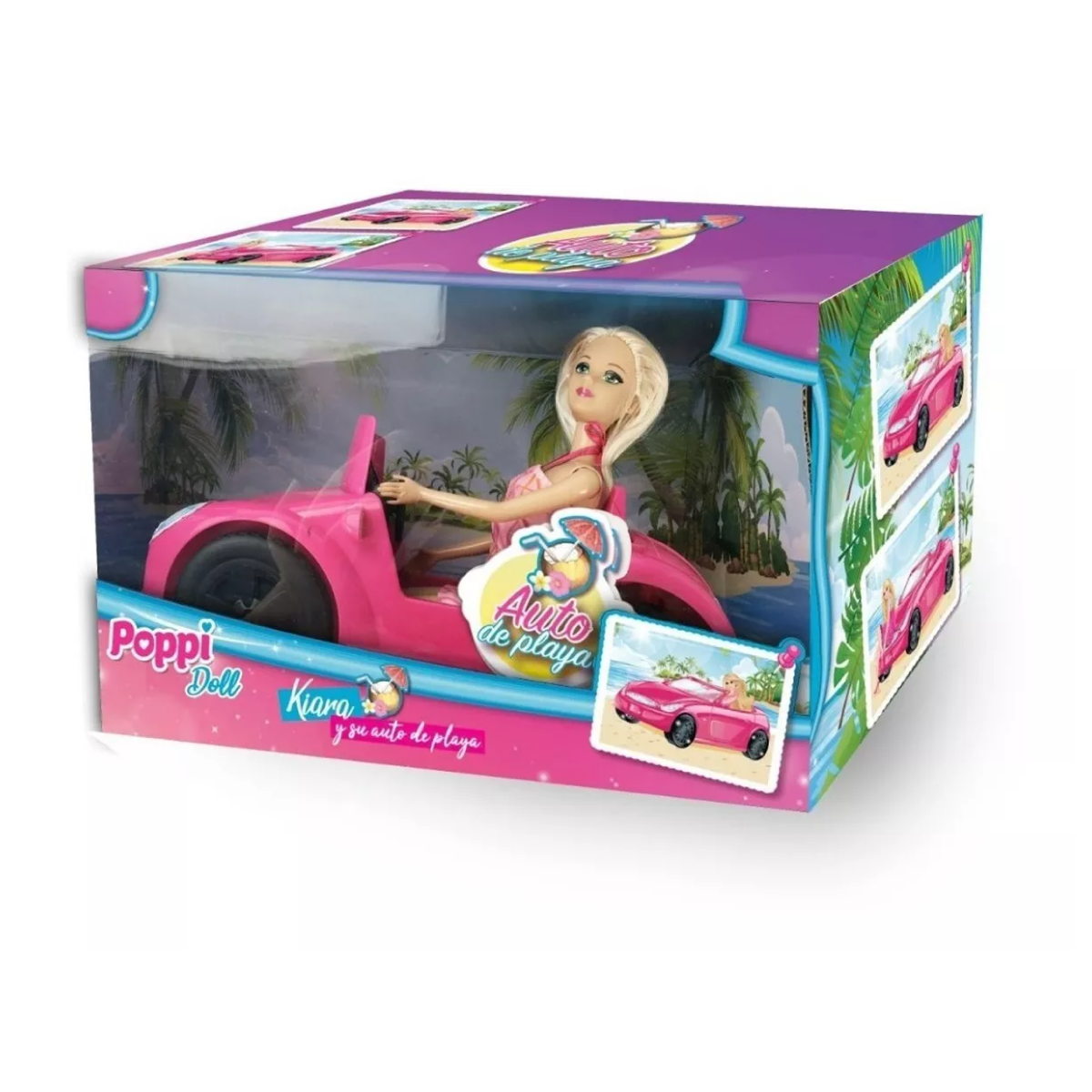 Muñeca Kiara Y Su Auto De Playa Poppi Doll
