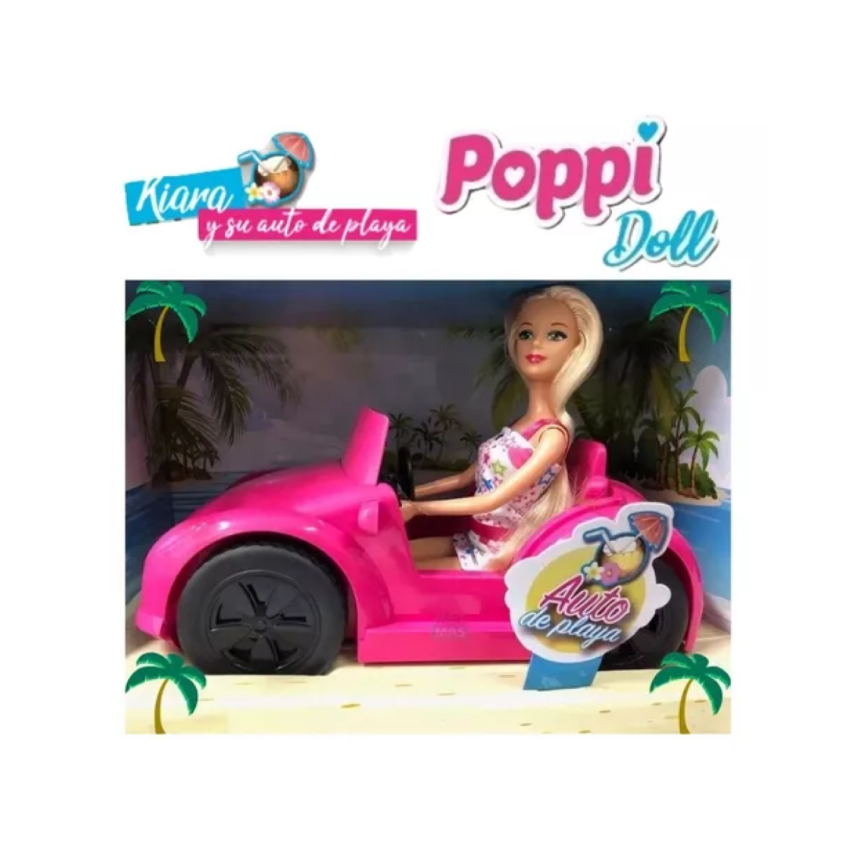 Muñeca Kiara Y Su Auto De Playa Poppi Doll