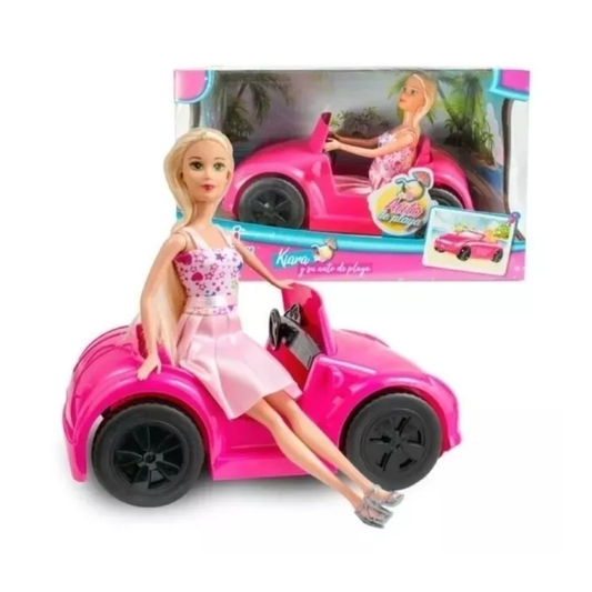 Muñeca Kiara Y Su Auto De Playa Poppi Doll